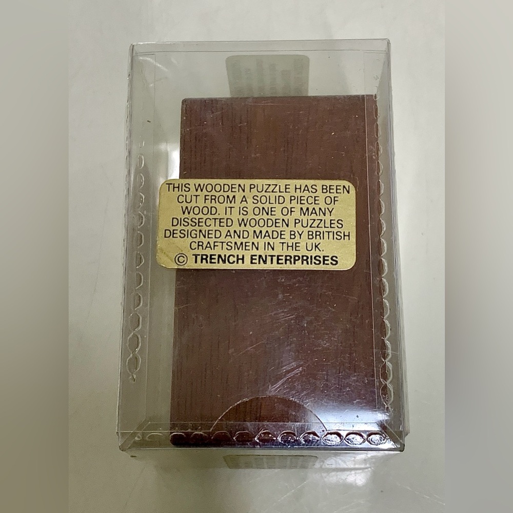1980s Vtg Kevin Holmes Trench Enterprises England Solid Mahogany Brain Teaser